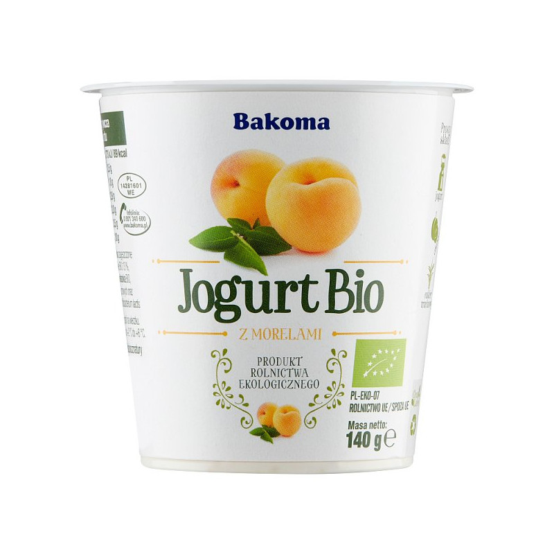 Bakoma Jogurt Bio z morelami 140 g