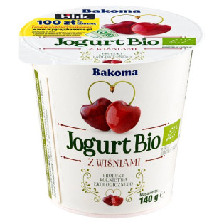 Bakoma Jogurt Bio z wiśniami 140 g