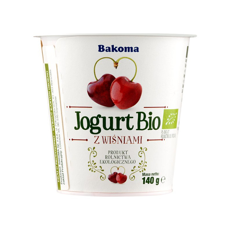 Bakoma Jogurt Bio z wiśniami 140 g