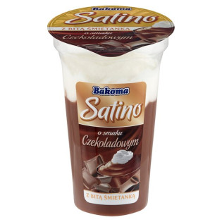 Bakoma Satino Deser o smaku czekoladowym z bitą śmietanką 165 g