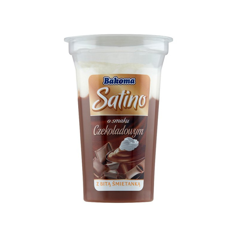 Bakoma Satino Deser o smaku czekoladowym z bitą śmietanką 165 g