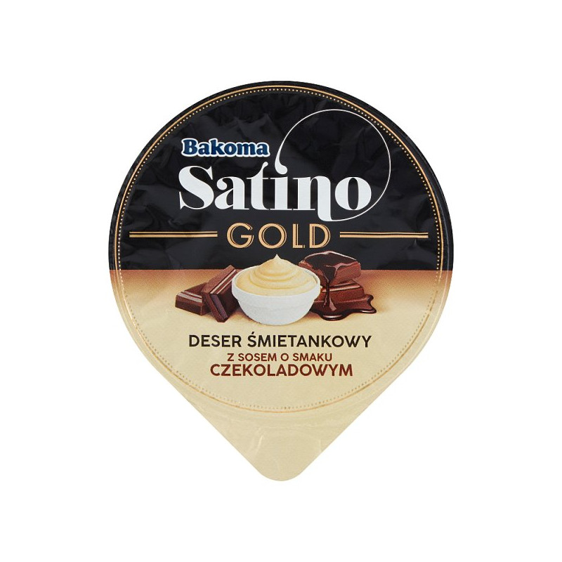 Bakoma Satino Gold Deser śmietankowy z sosem o smaku czekoladowym 135 g