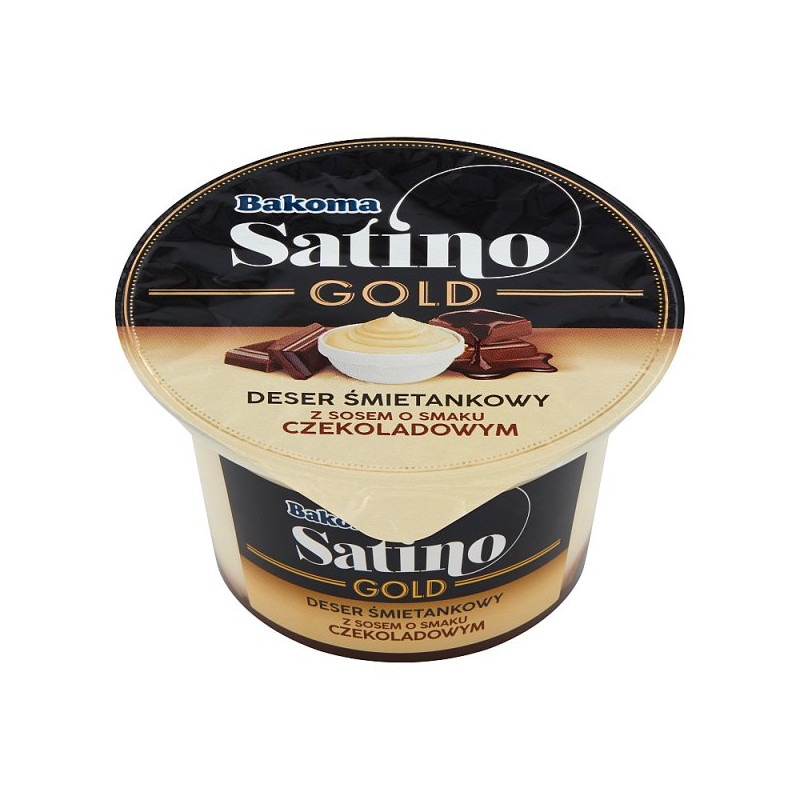 Bakoma Satino Gold Deser śmietankowy z sosem o smaku czekoladowym 135 g