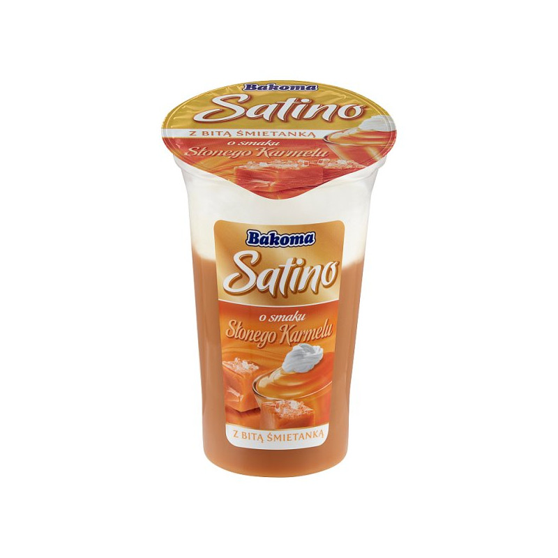 Bakoma Satino Deser o smaku słonego karmelu z bitą śmietanką 165 g