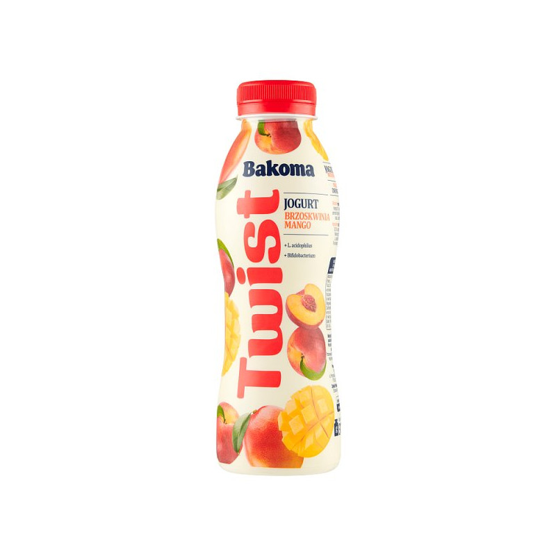 Bakoma Twist Jogurt brzoskwinia mango 370 g