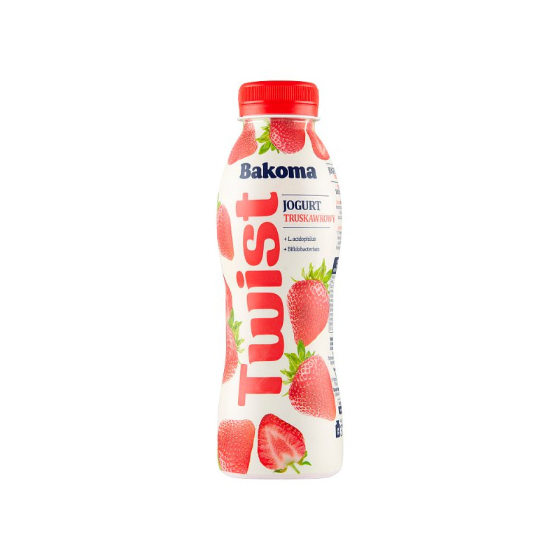 Bakoma Twist Jogurt truskawkowy 370 g