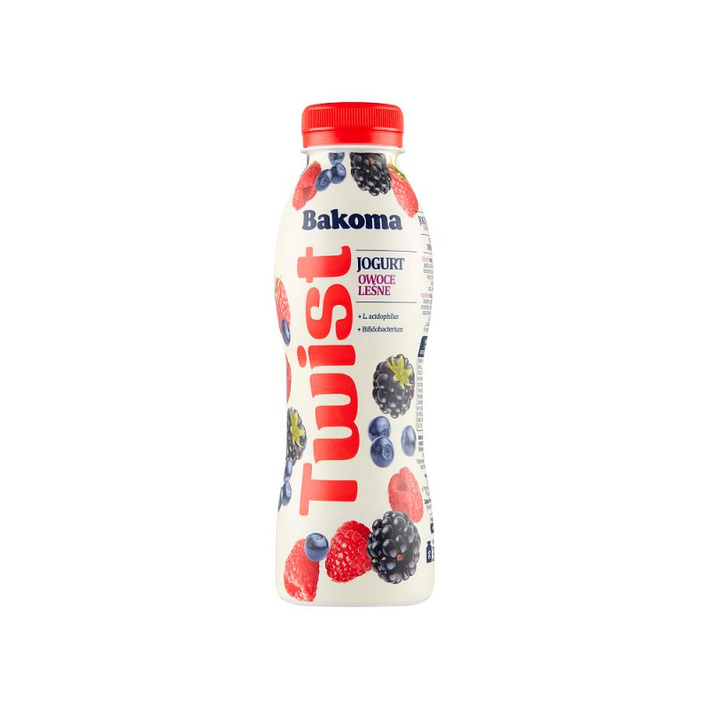 Bakoma Twist Jogurt owoce leśne 370 g