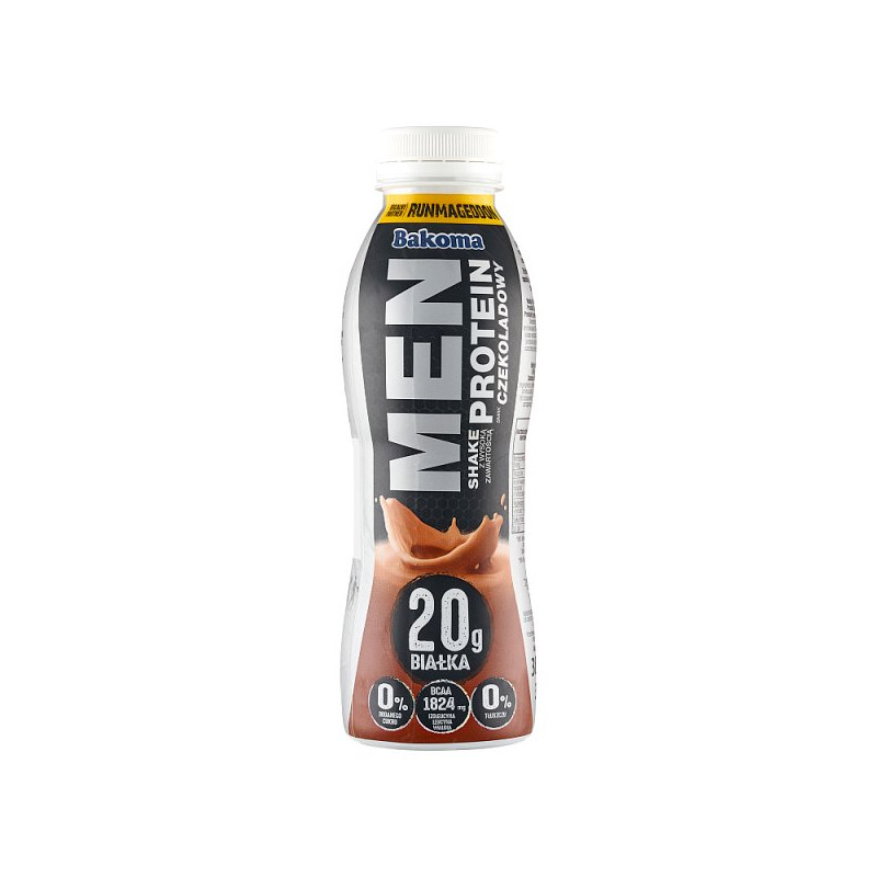 Bakoma Men Shake z wysoką zawartością protein smak czekoladowy 380 g