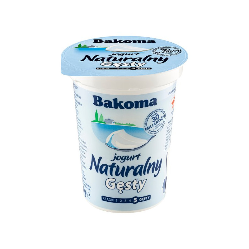 Bakoma Jogurt naturalny gęsty 370 g