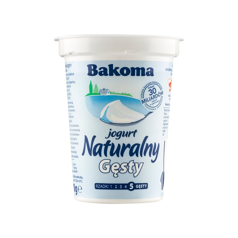 Bakoma Jogurt naturalny gęsty 370 g