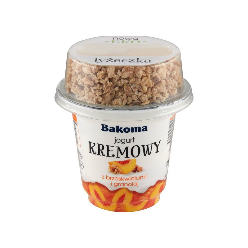 Bakoma Jogurt kremowy z brzoskwiniami i granolą 230 g