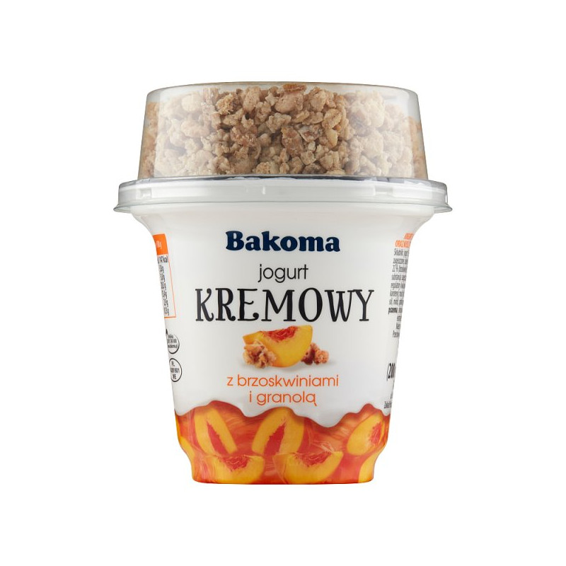 Bakoma Jogurt kremowy z brzoskwiniami i granolą 230 g