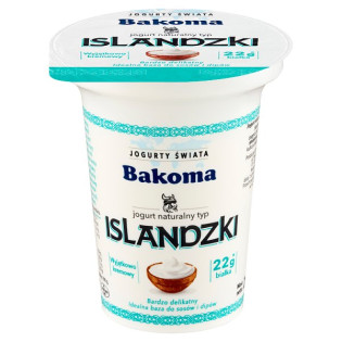 Bakoma Jogurty Świata Jogurt naturalny typ islandzki 290 g