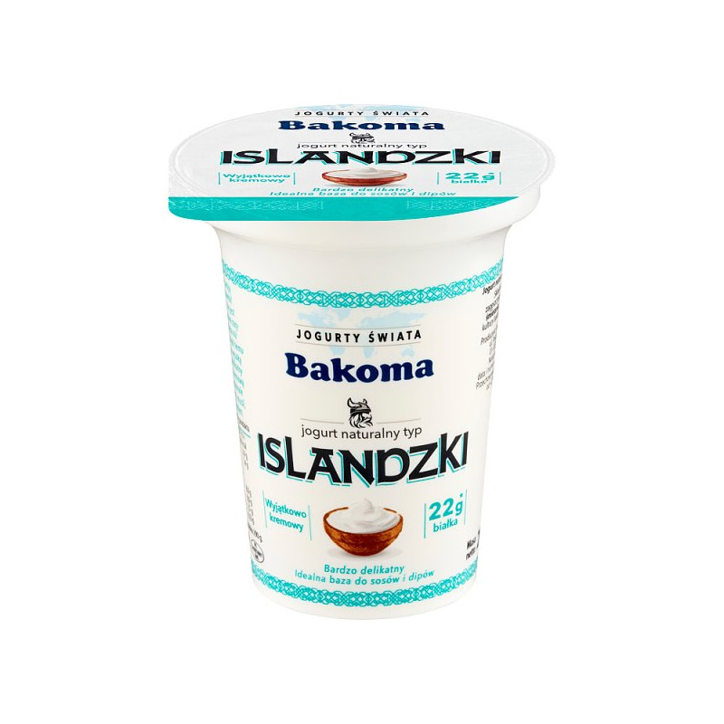 Bakoma Jogurty Świata Jogurt naturalny typ islandzki 290 g