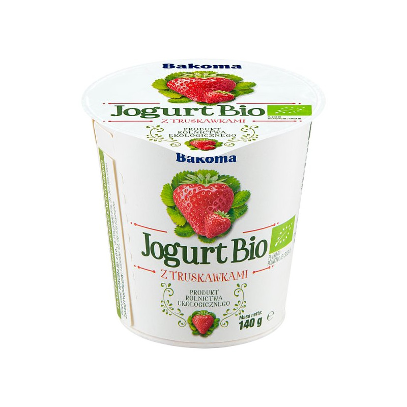 Bakoma Jogurt Bio z truskawkami 140 g