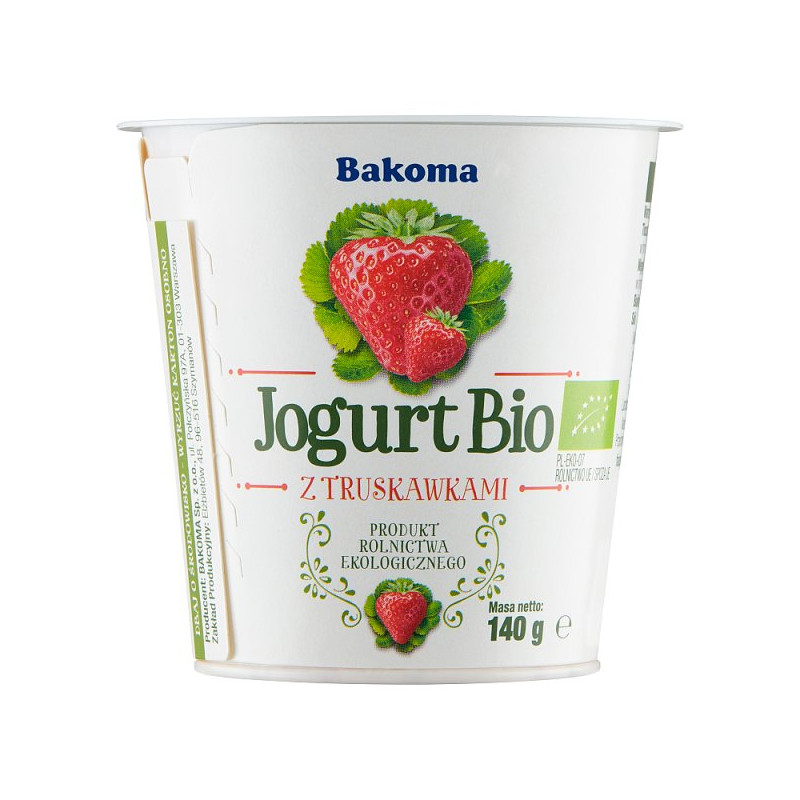 Bakoma Jogurt Bio z truskawkami 140 g